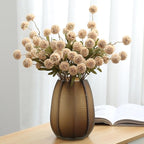 Artificial Flowers for Vases 20.5 Inch 10 Stems， Silk Dried Fake Mums Bouquet Indoor Faux Floral Arrangements for Decoration (Beige)
