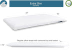Bluewave Bedding Extra Slim Gel Memory Foam Pillow for Stomach and Back Sleepers - Thin, Flat Design for Cervical Neck Alignment and Deeper Sleep (1.75-Inches Height, Standard Size)