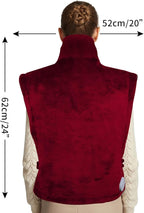 Ruqiji 26" x 35" Neck&Shoulder&Back Heating Pad with Fast-Heating Technology&12 Temperature Settings, Pain Relief for Back/Neck/Shoulders/Menstrual Pain, Christmas Gifts for Women Men Mom Dad(Red)