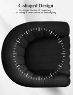 Kromax Swivel Accent Chair with Armrest, Mid Century 360 Degree Swivel Barrel Chair Overstuffed Tufted Velvet, Ideal for Living Room, Bedroom, Reading Room, Black