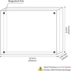 Acrylic Picture Frames 8x10 Inches, Acrylic Photo Frame for Love Memories, Family Happiness, Pet Pictures, Stamps Collection, Cash, Specimen Display, Two 8x10 Acrylic Block in 12mm + 12mm