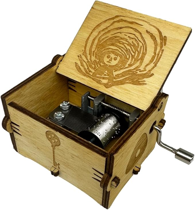 Youtang Music Box Engraved Wooden Gifts Mini Musical Box Play Dreaming for Birthday/Anniversary/Valentine's Day/Christmas (Hand Crank, Brown)