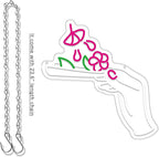 Holding Neon Sign for Berdroom Hand Neon Light Green Leaf Neon Light Sign for Wall Decor Gesture LED Neon Signs for Beer Bar Man Cave Living Room Hotel Pub Recreation Room Art Wall Decoration