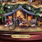 Thomas Kinkade Illuminated Nativity Tabletop Tree: Glory to The Newborn King