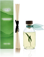 LOVSPA Reed Diffuser Set, Bamboo Citrus Scented Oil Diffuser with Sticks, Home Fragrance Accessories for Bathroom Shelf Decor, Aroma Diffusers for Home or Office Desk, USA Made