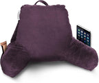Nestl Reading Pillow for Kids, Small Bed Pillow, Back Pillow for Sitting in Bed, Memory Foam Chair Pillow, Reading & Bed Rest Pillows, Purple Back Pillow for Bed, Arm Pillow with Pockets
