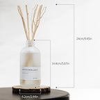 Oud Bergamot Reed Diffuser, 7.4oz(220ml) Orange & Cedar Wood Essential Oils, Air Freshener for Bathroom with Willow Branches Decor, Long Lasting Fragrance for Home, Office (1-Pack)