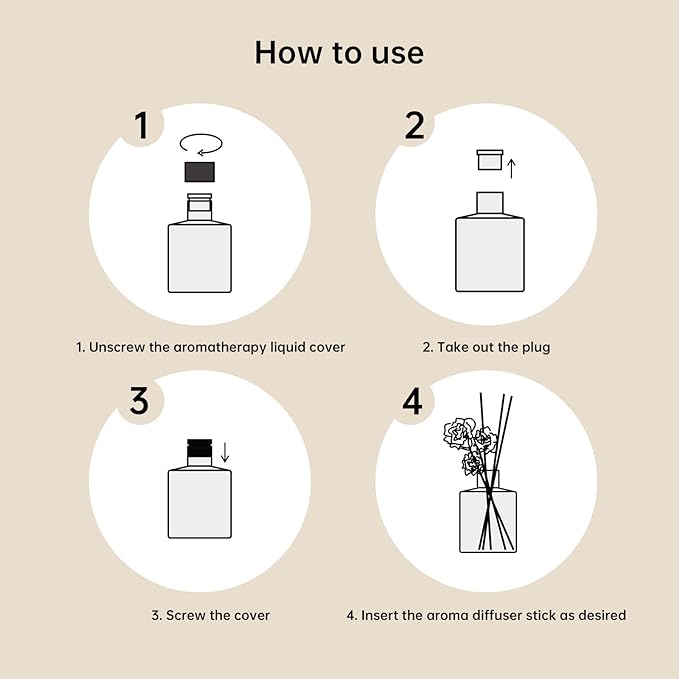 XEPTLE Long-Lasting Fragrance, Woodland Citrus Reed Diffuser, 7.04 oz, with 5 Sticks, Air Freshener, Home & Bathroom Decor Essential Oil Diffuser - Green