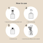 White Musk Cedar Reed Diffuser Freshen Up Your Living Space Transform Your Home with Natural Fragrance Room Scent Diffuser with 5 Diffuser Sticks 7.04 oz - Black