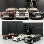 EROCK Exquisite car Model 1/24 Rolls-Royce Phantom Model Car,Zinc Alloy Pull Back Toy car with Sound and Light for Kids Boy Girl Gift. (Black)