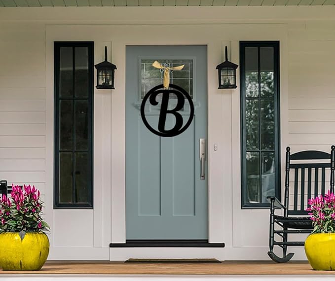 Monogram Letter for Wall Decor ACM Metal Initial Sign for Home Outdoor Decoration Wall Decor Initial Door Wreath, Name Letter Gift for Her or Couple Wedding (Magnoli Font, 24")