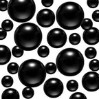 300Pcs Vase Filler Black No Hole Faux Pearl Beads for Vase Filling Decorations, Candle Centerpieces, Wedding Centerpieces, Home Party Decor (8/14/20mm)