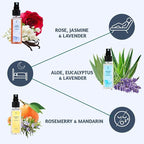 Folkulture Bathroom Spray - Odor Eliminator | Set of 3 Freshener Sprays for Home, Car, Bathroom | 5.1 Fl Oz| Vanilla, Lavender, Rose Scented Deodorizer | Room Spray | Guest Bathroom & Home Essentials