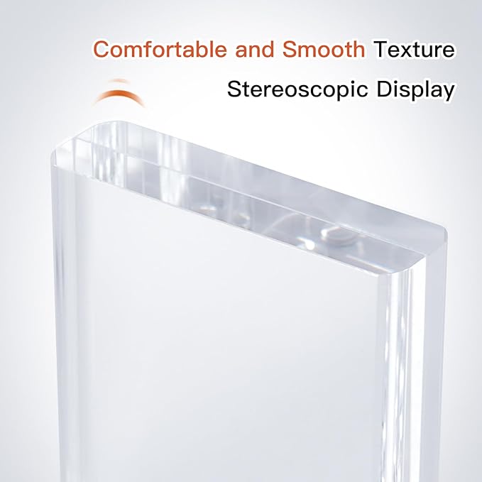 2x3 Small Picture Frame,Discreet Magnetic Wallet-Size Mini Acrylic Frames, Stereoscopic Effect, Compatible with Instant Film Photos,Freestanding Tabletop Display (4, 2X3 inch vertical)