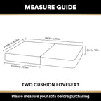 PrinceDeco Brown Furniture Cover, 2 Pcs Velvet Stretch Sofa Cushion Covers for Individual Cushions, Pet Friendly, Stay in Place, Machine Washable