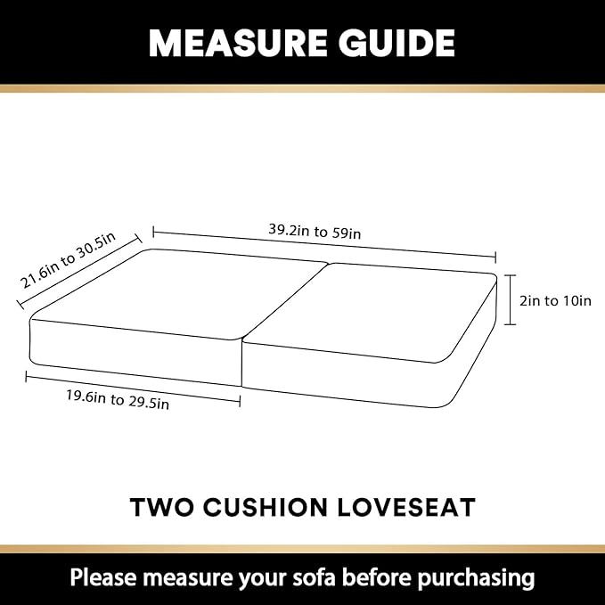 PrinceDeco Velvet Couch Cushion Cover Stretch Sofa Seat Covers Washable Cushion Slipcover for Chair Love Seat Sofa Cushion Furniture Protector Seat Cushion Sofa Cover (Each Width Up to 29.5", Ivory)