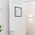 CRUGLA 8.5x11 Magnetic Frame Sheet with Self Adhesive Backing, Poster Certificate Carft Picture Photo Frame for Refrigerator Office Glass Window Door Cubicle Tile, 12 Pack