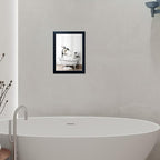 Framed Kids Bathroom Wall Decor Funny Bathroom Wall Art Black and White Canvas Print Cute Penguins in Bathtub Painting Farmhouse Animal Artwork