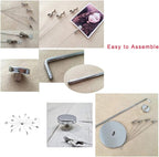 Mollytek Desktop Photo Holder With Clips Postcard Gift Card Picture Display Stand Decor Photo Tree Stand for Table Display Carousel Romantic Design with Plated Wire and 12 Photo Metal Clips