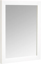 Amazon Basics Rectangular Wall Mount Mirror 16" x 20", Standard Trim, White