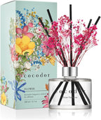 COCODOR Preserved Real Flower Reed Diffuser/Rose Perfume / 6.7oz(200ml) / 1 Pack/Reed Diffuser Set, Oil Diffuser & Reed Diffuser Sticks, Home Decor & Office