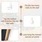 Aurlan Boho Mountain Sunset Landscape Framed Wall Art(16"x24"), 3PCS Large Wildflowers Meadow Canvas Artwork, Colorful Abstract Watercolor Nature Forest Scenery Decor for Home Office Bedroom