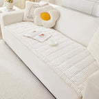 Couch Cover for Dogs Washable, Fuzzy Pet Couch Covers for 3 Cushion Sofa Pet Friendly, Non Slip Sofa Cover (White, 27.6" x 82.7"/70 x 210cm)