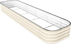DaisyVibe Raised Garden Bed Kit, Planter Raised Garden Boxes Outdoor, Oval Large Metal Raised Garden Beds for Vegetables Flowers (White, 8ftx2ftx1ft)