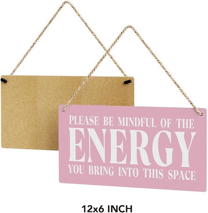 Pink Room Decor Spiritual Decoration Meditation Room Decoration Inspirational Spa Positive Affirmations Wall Decor Wood Plaque Sign Hanging Door Sign Home Office Yoga Room