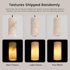 Alabaster Pendant Lights Kitchen Island, Modern Marble Pendant Lighting, Adjustable Black Pendant Lights Fixtures for Bedroom Bathroom Dinning Room(Include E12 Bulb)