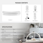 NEEWER Basic HM01-D 29" Arc Lamp, 40W Foldable LED Half Moon Table Nail Tech Light for Desk 3000K-6500K 3400lux/0.5m CRI95 USB Charging Phone Holder for Manicure Makeup Beauty Tattoo Overhead Shooting