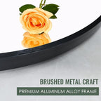 BEAUTYPEAK Circle Mirror Black 36 Inch Wall Mounted Round Mirror with Brushed Metal Frame for Bathroom, Vanity, Living Room, Bedroom, Entryway Wall Decor (Black, 36 Inches)