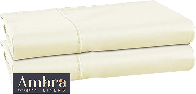 Ultra Soft Pillow Protectors 400TC Set of 2 Breathable Pillow Covers 100% Protection Against Stains, Dust & Dirt - Machine Washable