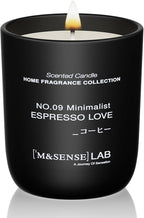 M&SENSE Natural Soy Candle| Espresso Love | 5.3 oz | Minimalist Scented Candle for Relaxation, Gifting, Home Décor | for Bedroom, Office, Party Small