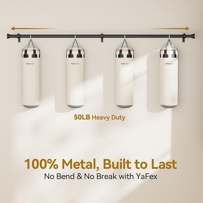 Curtain Rod 32-58 Inch, Heavy Duty 1 Inch Adjustable Curtain Rods for Windows, Black Short Window Treatment Rods, Modern Design, Easy Installation