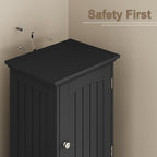 ChooChoo 67" Tall Bathroom Storage Cabinet Freestanding with Adjustable Shelves, Narrow Storage Linen Cabinet with 2 Doors and 1 Drawers for Bathroom, Living Room, Kitchen, Black