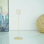 Place Card Holders - 10pcs 8.6" Tall Table Card Holders Table Number Holders Table Picture Stand Wire Photo Holder for Place Cards Wedding Party Office Desk Name Memo Menu Clips (Gold)
