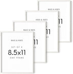 HAUS AND HUES Standalone White Oak Frame Set of 4-8.5x11