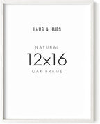 HAUS AND HUES 12x16 White Picture Frames - 12x16 Picture Frame White Photo Frame 12x16, Wood Picture Frames 12x16 Wood, White Frames, 12x16 Frame White Photo Frame 12 x 16 (White Oak Frame)