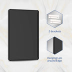 WEER Black Bathroom Mirror for Wall, 24X30 Inch Matte Black Mirror, Rectangular Black Metal Framed Vanity Mirror with Tempered Glass, Rounded Corner, Anti-Rust (Horizontal/Vertical)