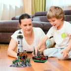 House Building Block Adults Sets, The Island Modular Architecture Construction Building Model Set Present for, (1480 Pcs)