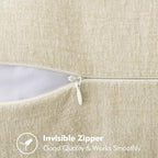 MIULEE Pack of 2 Christmas Pillow Covers 20x20 Inch Cream White Farmhouse Decorative Throw Pillow Covers with Stitched Edge Soft Chenille Solid Dyed Couch Pillow Covers for Sofa Bed Living Room