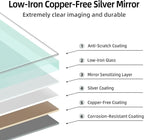 36" x 24" Arched LED Bathroom Mirror, Frameless, Backlit Vanity Mirror with Lights, Wall Mounted Lighted Mirror, Dimmable 3-Color Shatter-Proof Arch Smart Mirror, UL-Listed, CRI≥93