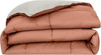 Modern Threads Down Alternative Reversible Comforter Orange Rust/Beige King