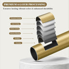 Oneach Gold Curtain Rods for Windows 66 to 120 Inch, 1 Inch Pole Adjustable Length Heavy Duty Metal Curtain Rod Set, for Outdoor Bedroom Kitchen Living Room (16 to 120 Inch)