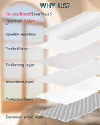 Frosted Glass Window Privacy Film Decorative, Bathroom Window Privacy Film for Glass Windows Cover, Static Cling, Removable, Reusable, Anti-UV, Anti-Glare, Heat Blocking, 17.5 by 78.74 inch