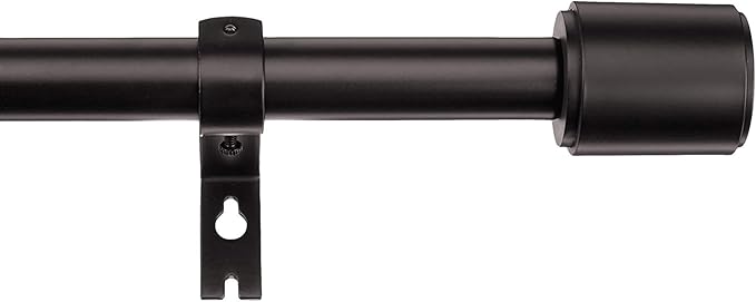 Amazon Basics Adjustable Curtain Rod Wall Bracket Hooks, Set of 2, Dark Bronze (Espresso)