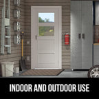 GORILLA GRIP 100% Waterproof All-Season WeatherMax Doormat, 72x24, US Designed Natural Rubber, Stain and Fade Resistant, Low Profile Indoor Outdoor Door Mats, Easy Clean Patio Mat, Taupe Basket Weave