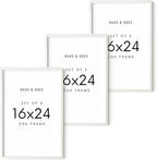 HAUS AND HUES Standalone White Oak Frame Set of 3-16x24