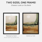 Homeforia 12x16 Black Wood Picture Frame, High End Oak 12x16 Poster Frames with Mat 9x12 Print, 12 x 16 Black Wooden Frame Matted to 9 by 12 Photo, 16x12 Thin Frame, Tempered Glass, Wall Kit, Set of 1
